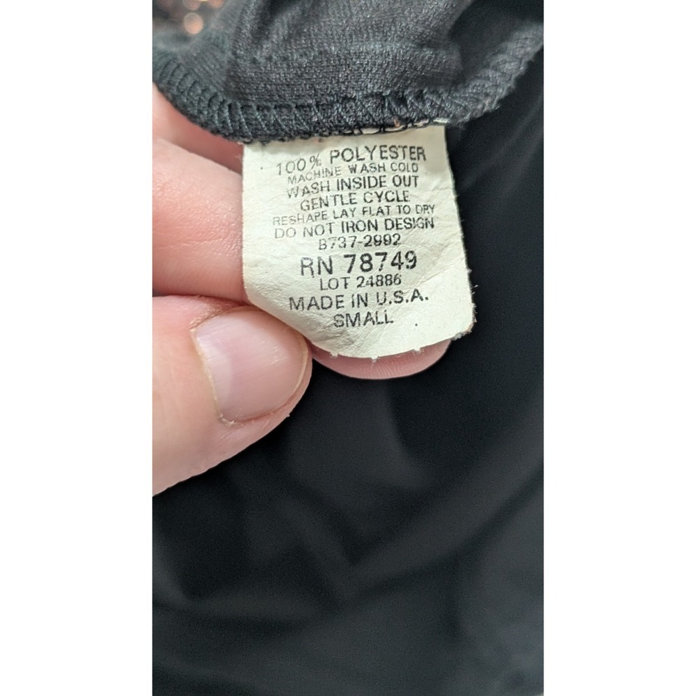vtg Wet Seal slip dress sparkle black small  asymmetrical‎ hem midi spaghetti - Picture 7 of 13